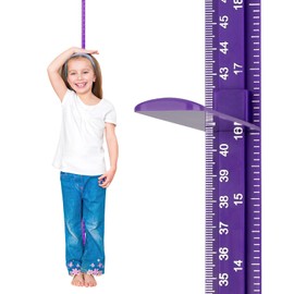 Egoldto Height Measurement Rod for Wall - 3D Removable Growth Stick, Wall Mounted Splicing Ruler for Children, Adults, Kids, Baby Nursery - 79 Inch (Purple)