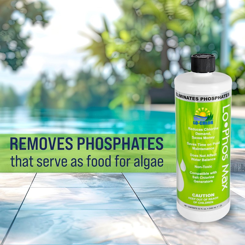 Lo-Phos Max Phosphate Remover Pool - Reduces Chlorine Demand and