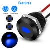 Linkstyle 2PCS 12V LED Indicator Light, 1/2" Panel Cutout Signal