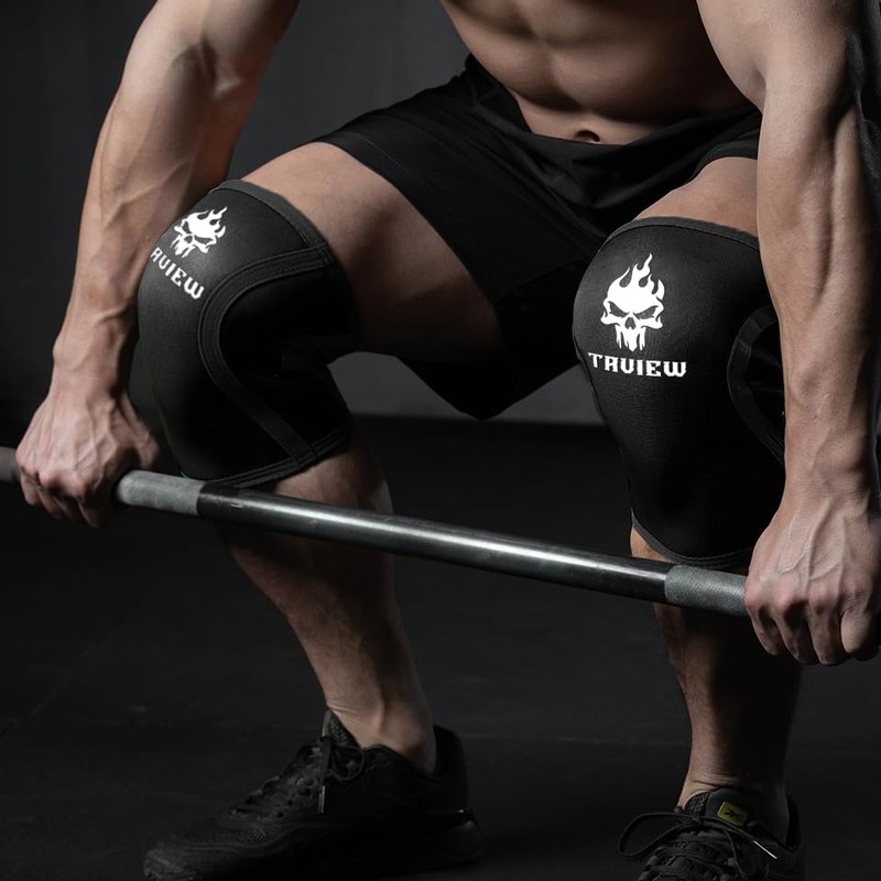 TAVIEW Knee Compression Sleeve Support for Squats, Weightlifting, and Powerlifting