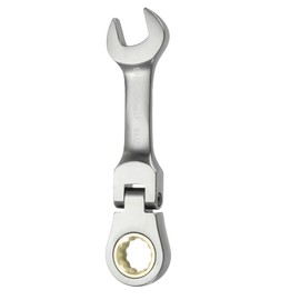 sourcing map Flex Head Ratchet Wrench Spanner 7/16" SAE Ratcheting Combination Wrench 72-Teeth Chrome Vanadium Steel Ratchet Gear Spanners with 12 Point Box End for Auto Repairs Home Projects