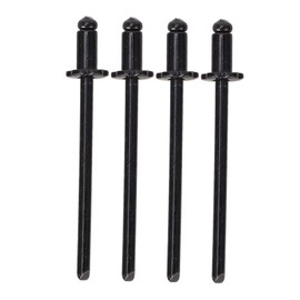 4PCS Aluminum Rosette Rivets High Strength Rustproof Long Lasting Replacement for AMC VIN DOOR TAG Black