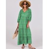 ANRABESS Womens Boho Maxi Dresses 2025 Summer V Neck Puff