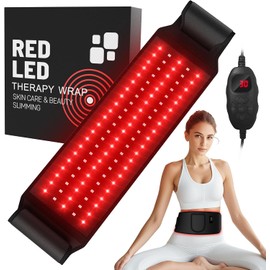 Terapia de luz roja para el cuerpo: 5 niveles de luz infrarroja para terapia de calor para espalda, cintura, músculo, alivio del dolor, cuentas LED de 660 nm y 850 nm, dispositivo de terapia de luz
