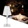 LED Crystal Table Lamp Transparent Prism Dimmable Desk Lamp USB