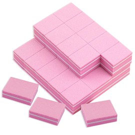 Nail Buffers Blocks, 50 Pcs 100/180 Grit Nail Buffing Block File Mini Double Sided Nails Buffer Sanding Block Pink for Home