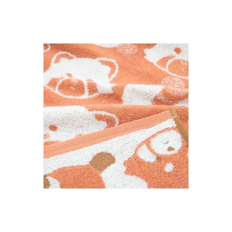 Animal Face [Face Towel] Jacquard Long Towel/Red Panda