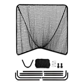 Velocity Black Backyard Lacrosse Goal with 4mm Black Net - Steel Frame Perfect for Youth and Adult Training