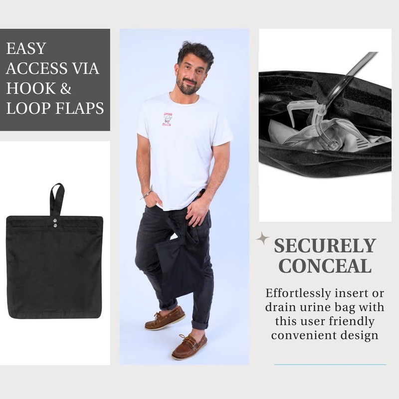 Inspired Comforts Urine Catheter Bag Cover with Snap on Pipe