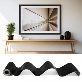 DRABPOI Wood Grain Wallpaper Border,Removable PVC Waterproof Peel and Stick Mirror Frame Border for Bathroom,Bathroom Mirror Frame Border Sticker Wall Decor,Mending Furniture(4.72 in×32.8FT)