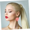 FOMIYES 1 Pair Acrylic Lip Dangle Earrings for Women Fun