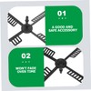 Kisangel 2pcs Windmill Blades Plastic Windmill Parts for Garden Sturdy
