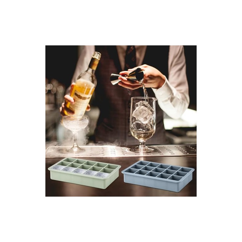 Moldes y Bandejas de Silicona para Hielo (2 uds) Con