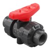 DERNORD 2 Pack PVC True Union Ball Valve NPT Threaded