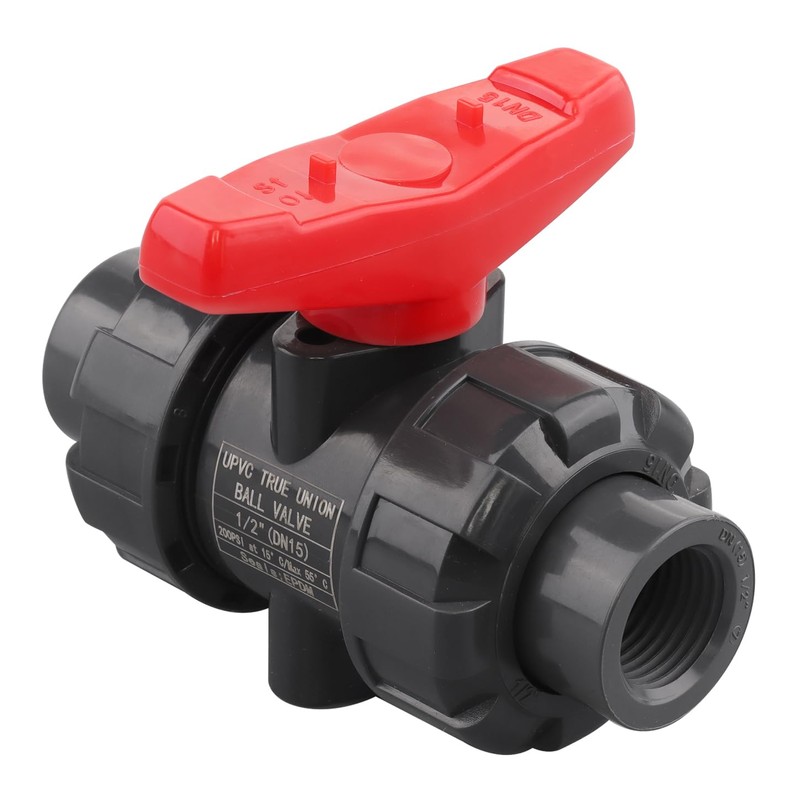 DERNORD 2 Pack PVC True Union Ball Valve NPT Threaded