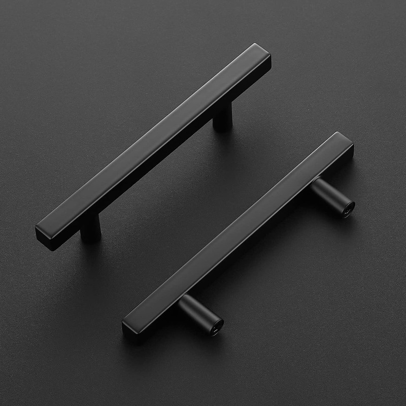 Ravinte 10 Pack Matte Black Cabinet Pulls 3-3/4 inch Black