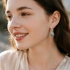 Sterling Silver Tree of Life Earrings for Women Moss Agate