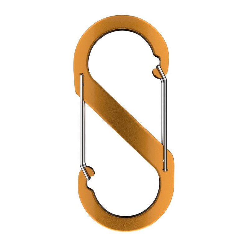 Aluminium S-Shaped Carabiner Hooks, 88mm x 40mm, Lightweight for Camping