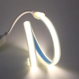 pcning COB LED Strip 220 V 230 V 50 cm White IP67 Waterproof Strip Band 0.5 m 4000 K for Outdoor Indoor (White, 0.5)