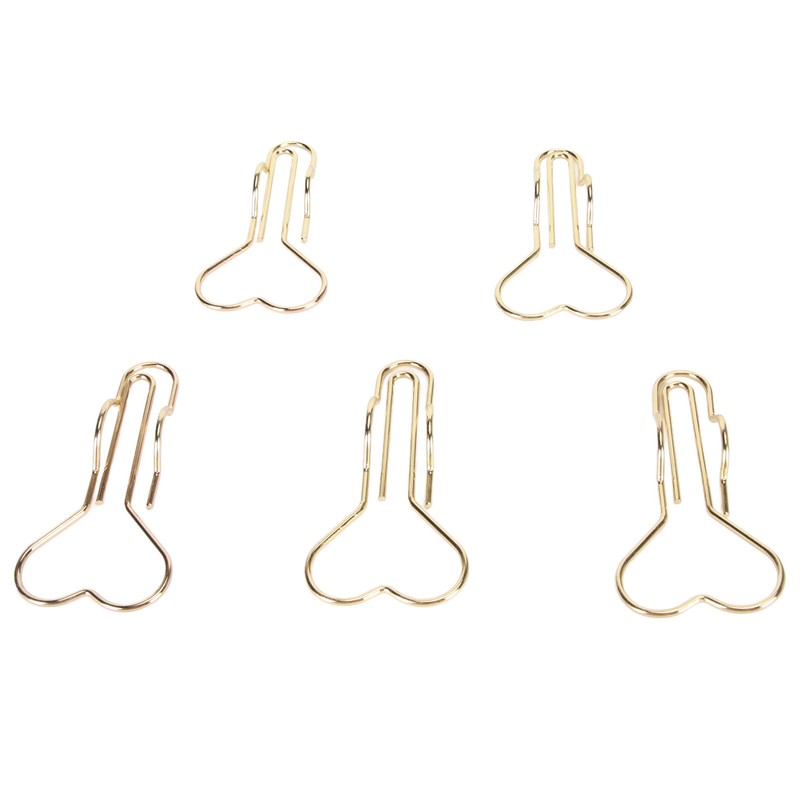 50pcs Heart Pen Clips Plated Metal Pen Holder Clips Small