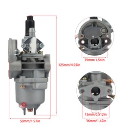 ABCERRSI PZ13 13mm Carburetor with Air Filter Stack Compatible with 43cc 47cc 49cc 2 Stroke Mini ATV Quad Dirt Pocket Bike Go Kart Moped Red