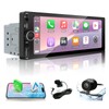 Single-Din-Car-Stereo with Apple-Carplay & Android-Auto,6.86 Inch Car Radio Touchscreen,Bluetooth Handsfree,
