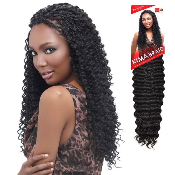 Harlem125 Synthetic Crochet Hair Kima Braid - BRAZILIAN TWIST 20" (P1B/30)