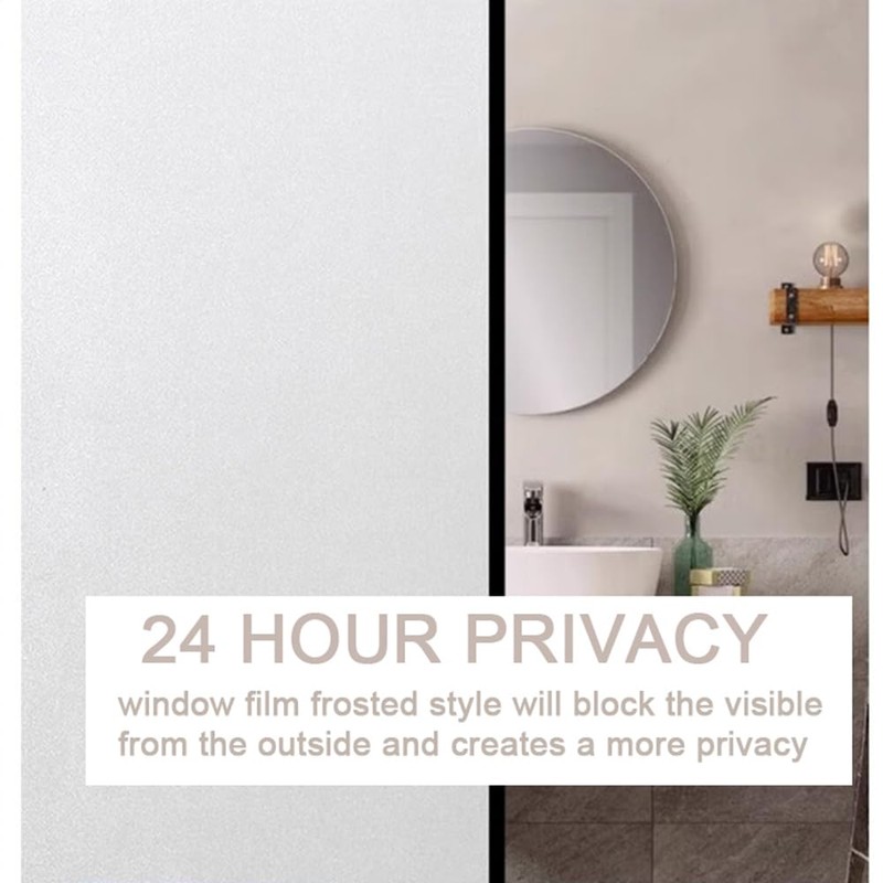 Frosted Glass Window Film Non Adhesive, Static Cling,Window Privacy Film