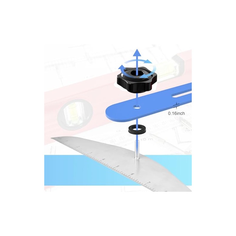 Stair Tread Template Tool, FEITON Stair Gauge Set Shelf Layout