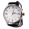 Men Quartz Watch Double Calendar Accurate Time PU Leather Strap