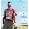 Portable Waist Fan with 2 Cooling Plates, Wearable Belt Clip