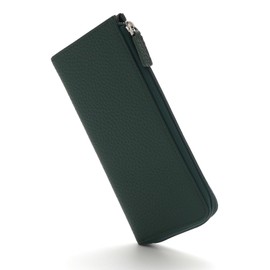 KNUTe saifu14 Long Wallet, L-Shaped Zipper, Women's, Genuine Leather, Slim, Lightweight, Compact, Skimming, Anti-Skimming, Coin Purse, Lightweight, Leather, Simple, Thin, Mini, Long Wallet, Card Slot,