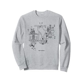 Vintage Carburetor Diagram – Car & Motorcycle Engine Graphic Sweatshirt