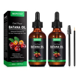 MOPOYAT Aceite De Batana para el Crecimiento del Cabello – 2 Piezas – Estimula el Crecimiento, Fortalece y Nutre – 60ml