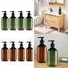 Mochiglory 300ML Large Capacity Empty Lotion Pump Bottles, Plastic Brown/Green