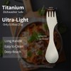 BY-J Titanium 2 in 1 Fork and Spoon Combo 2-Pack