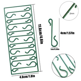 Pack of 240 Christmas Tree Hooks Green S Christmas Plastic Hooks S-Shape Hooks Christmas Hooks Mini Hanger Christmas Tree Baubles Plastic for Christmas Tree Christmas Wreath Christmas Vine Decoration