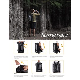 IDRYBAG Waterproof Dry Bag Dry Sack, Lightweight Dry Backpack Water Sport, Hiking Dry Backpack Shoulder Straps 20L/30L/40L