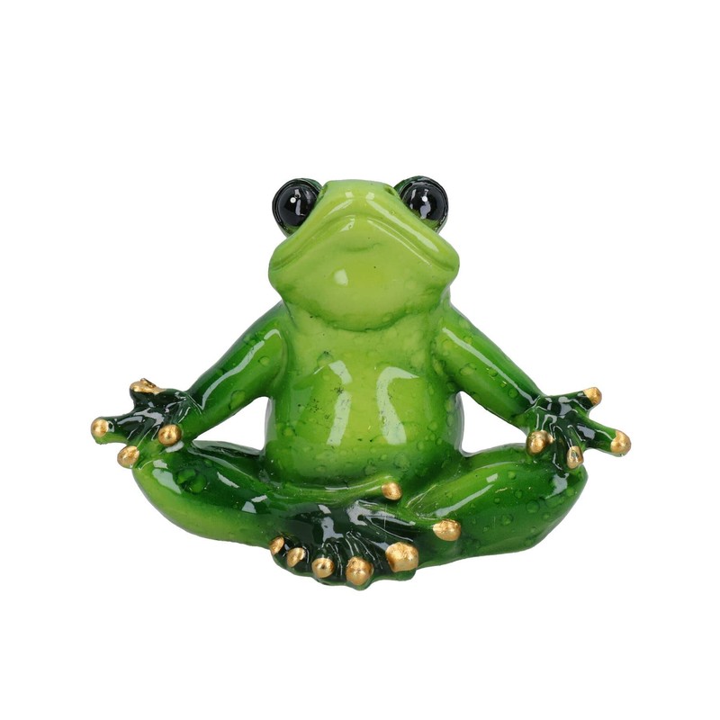 AB Tools Yoga Frogs Toad Zen Ornament Statue Meditating Garden