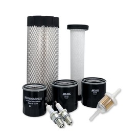 HERO Maintenance Filter Kit For Wright WSZK61SFX850E-49S Stand-On Mower Filters Compatible With OEM 110137038 110137039 490657010 34490003 BPR4ES 34490002 With Kawasaki FX850E 27HP Engine