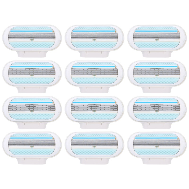 12Pcs Women's Razor Blade Refills 3 Blade Replacement Razor Blade