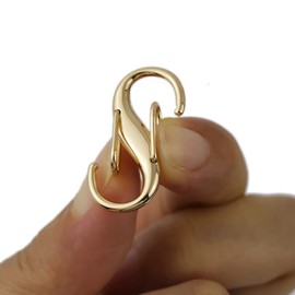 [FUSSED] 5pcs Adjustable Metal Buckle Chain Strap Bag Shorten Metal Chain Length, gold