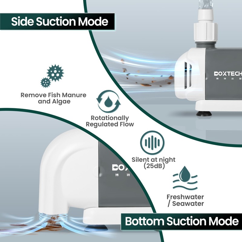Boxtech Fountain Pump, Submersible Water & Land Pump Kit -