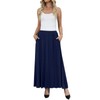 Yincro Womens Maxi Skirt Casual Flowy Elastic High Waist Long