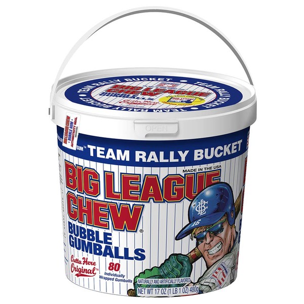 Big League Chew - Original Bubble Gum Flavor + 80pcs Individually Wrapped Gumballs + For Games, Concessions, Picnics & Parties