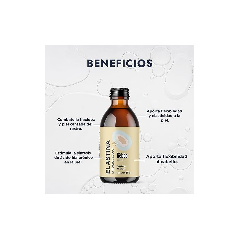 HEBBE - Elastina Acuosa 250 g | Anti-Flacidez y Rejuvenecedor