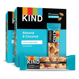 KIND Nut Bars, Almond & Coconut, Healthy Snack Bars, Gluten Free, Low Sodium, 3g Protein, 24 Count