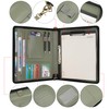 Wason A4 Portfolio with Zipper - Leather PU Padfolio with