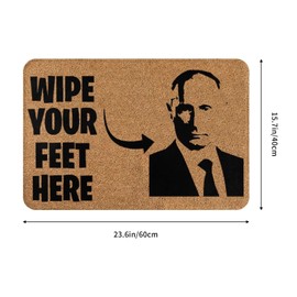 Wipe Your Feet Here Putin Doormat, Welcome Mat, Doormat, Front Porch Decor, Ukraine War,Alphabet Doormat Bathroom Home Decor 16x24 Inch