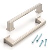 ASKANO 5 Inch Hole Centers, Brushed Nickel Stepped Kitchen Cabinet